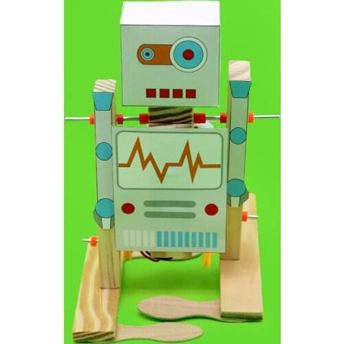 DIY technology invention Walking Robot and Fan Robot Model manual assembly model experiment materials Free shipping
