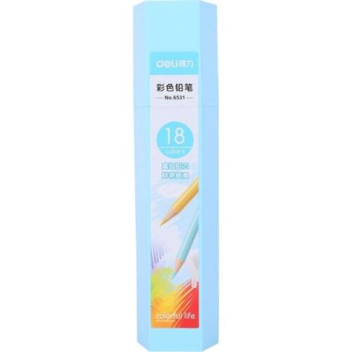 DL 6531 pentagonal packing color lead 18 lead free safe environmental coloring smooth and smooth colored pencil
