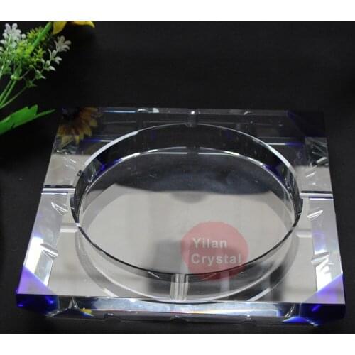 High-end Boutique Crystal Ashtray Fashion Creative Personality Gift Birthday Gift Living Room Continental Four corners Ashtray