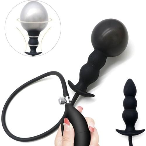 EXVOID Anal Vagina Dilator Large Size Butt Plug Inflatable Anal Plug Anal Beads Sex Toys for Women Men Gay Goods for Adults