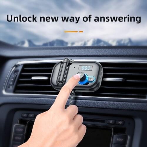 KORSEED Bluetooth headset FM modulator transmitter Bluetooth 5.0 FM radio PD18W car charger Hands-free car kit wireless auxiliar
