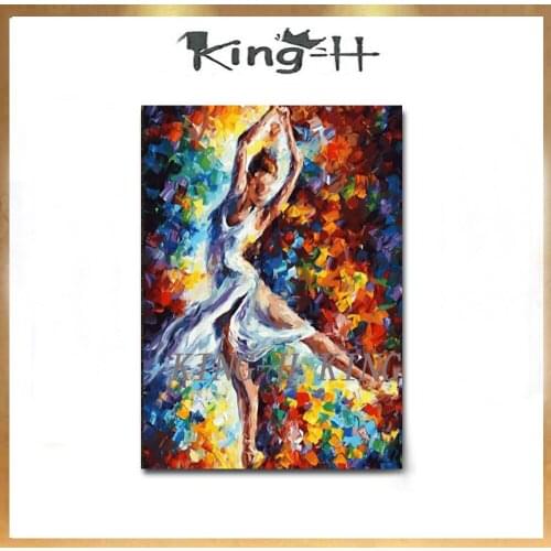 Hot dance ballet sales girl figure oil painting hand-painted wall art on canvas sitting room household adornment picture
