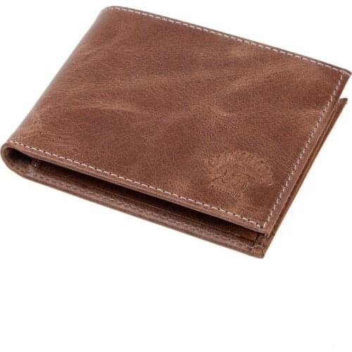 Crazy genuine leather wallet men credit card business card separate holder bag 100% ID for male business coin
