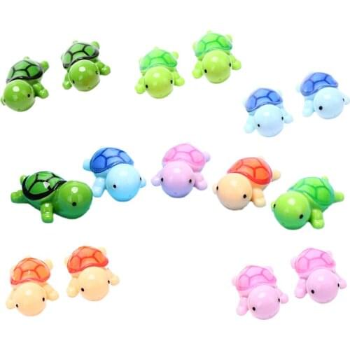 10 Pcs Mini Turtle Miniature Figurines Dollhouse Bonsai Garden Micro Landscape Decor Fairy Garden Miniatures