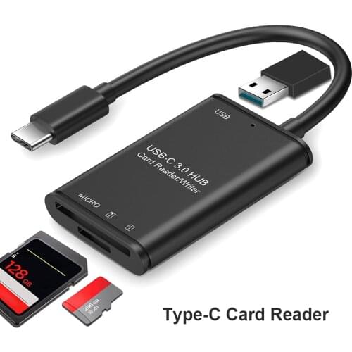Mini Multifunction Memory Card Reader 5V/2A Universal USB 3.1 Type C to USB 3.0 OTG Adapter Secure Digital TF Memory Card Reader