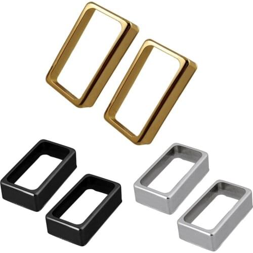 F2TC Set of 2 Open Style Humbucker Pickup Covers for Electric Guitar - Nickel