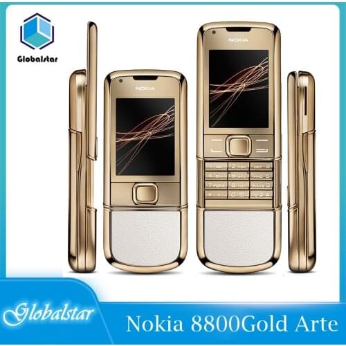 Nokia 8800 Gold Arte Refurbished mobile phones High quality Original Unlocked 4G Internal Memory Phone camera 3.15MP Free ship