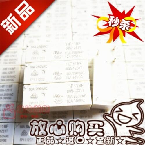 New Off-the-Shelf HF118F 005 012 024-1ZS1 Genuine Relay 5 Feet JQX-118F