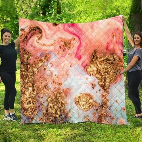 Abstract marble Quilted quilt Throw Blankets Birthday Christmas thanksgiving Gifts bedding cover Tapestry Wall