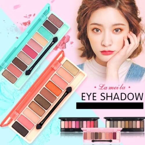 Lameila naked Eyeshadow Palette 10Colors Matte Eye shadow Fashion Glitter Eyeshadow MakeUp Nude set Korean Style Cosmetics