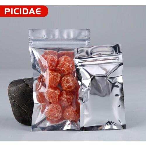 Translucent Reclosable Smell Proof Packaging Mylar Bag Aluminum Foil Zip Lock Food Medical Showcase Heat Seal laminating Package
