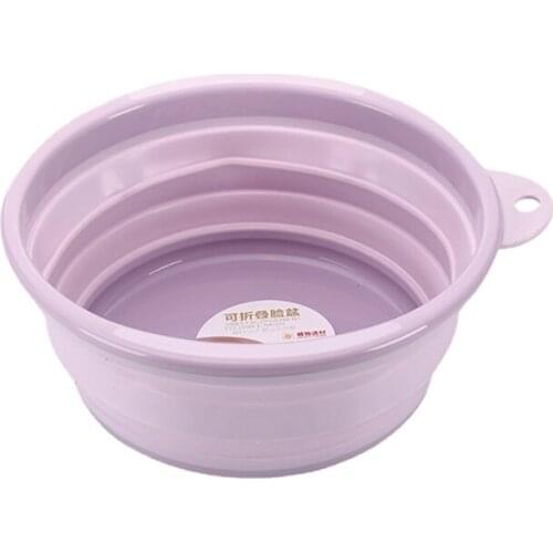 Portable Folding Wash Basin Household Outdoor Dual Purpose Hanging Holes Wash Face Fruits Vegetables Basin Plastic h2