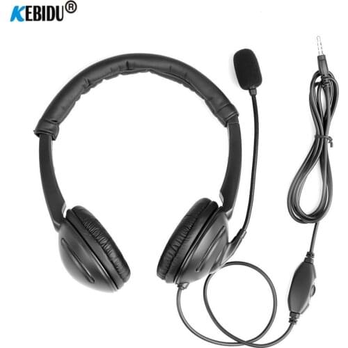 Wired Headphones with Microphone for PC 3.5mm Business Headsets with Mic Noise Cancelling for Call Center Headphones
