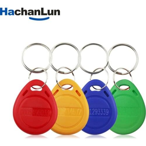 RFID 100Pcs 125khz TK4100 EM4100 Tags Only Reader Access Control Smart Card Keychain Keyfobs ID Card Read Keyfob label