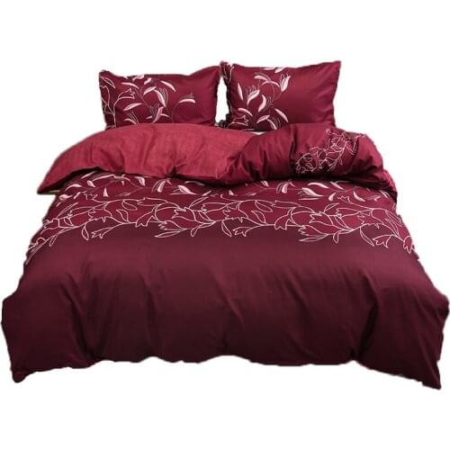 ROMANZO Hot Sale 3PCS Bedding Set American Imitation Embroidered Black Quilt Cover Pillowcase Three-piece Set Without Bed Sheet