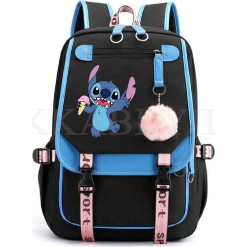 Disney Stitch Backpack Character Backpack Men Women Travel Laptop Teens School Bags Girls Boys Mochilas Birthday Gift
