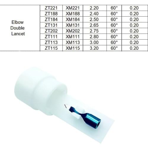 Sapphire Elbow Double Lancet Ophthalmic Instrument Eye Ophthalmic Knives