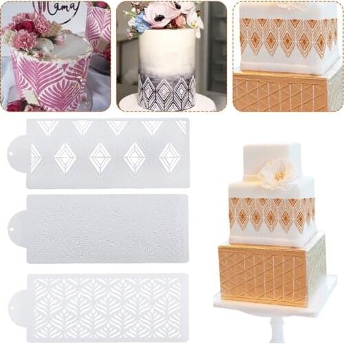 Wedding Cake Decorating Stencil Flower Pattern Cookie Stencil Drawing Templates Decorative Flower Edge Molding Bakeware DIY Mold