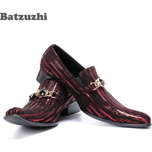 Batzuzhi Handmade Rock Men Shoes Fashion Formal Leather Dress Shoes Men zapatos de hombre Party Footwear, Pluz Size 38-46