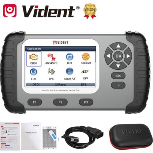 VIDENT iAuto702 Pro iAuto 702 ABS SRS OBDII Car Diagnostic Tool TPMS SAS DPF Injector BRT EPB IMMO Oil Reset Automotive Reader