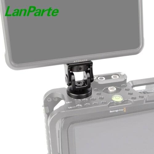LanParte Monitor Rotation Bracket holder resistance adjustable with Cold Shoe Mount