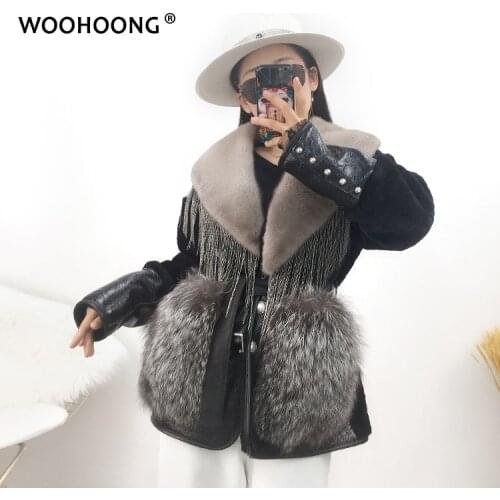 WOOHOONG Short Fur Coats