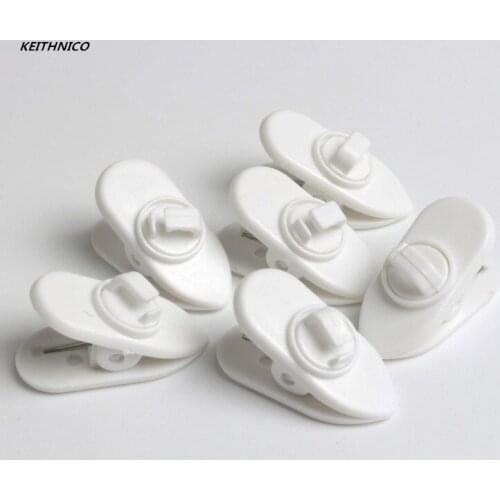 15Pcs Earphone Clip Cable Wire Cord Lapel Collar Clip Nip Clamp Holder For Headset Headphone Black White