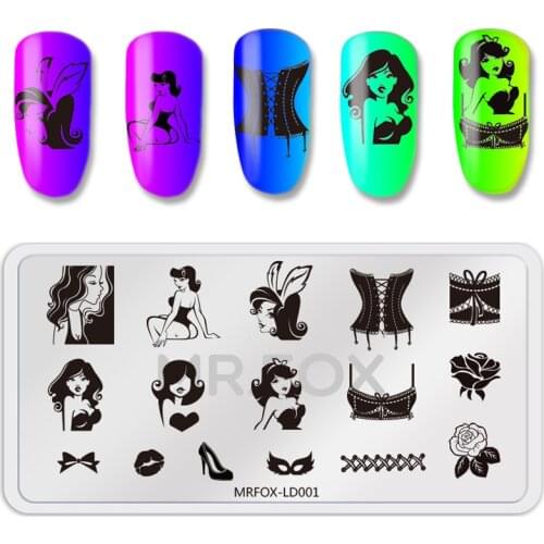 1 Pc 12.5*6.5cm Nail Stamping Plate Celebration Valentines Day Manicure Stencils Nail Art Image Template Tool