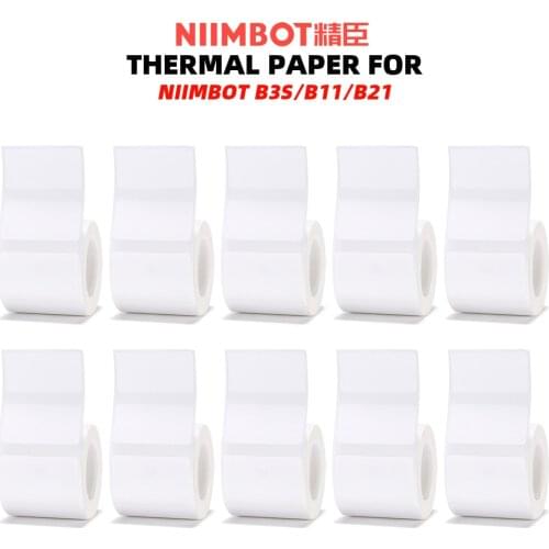 10 Roll Thermal Printing Paper Self-adhesive Paper Barcode Price Size Name Label Paper for Niimbot B3S/B11/B21 Thermal Printer