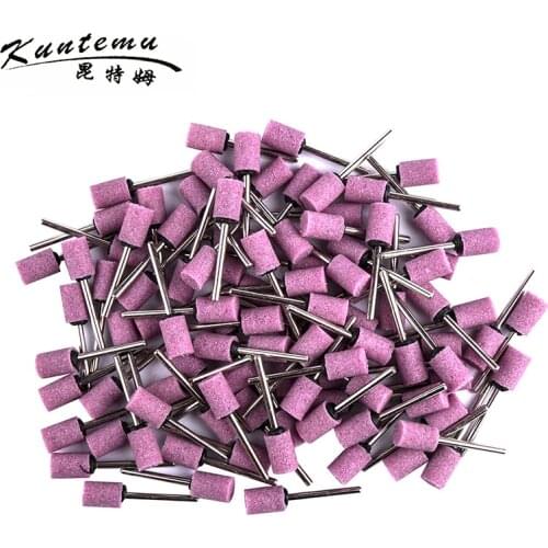 10PCS Cylindrical Emery Mounted Points Grinding Head For Jade Metal Wood Grinding