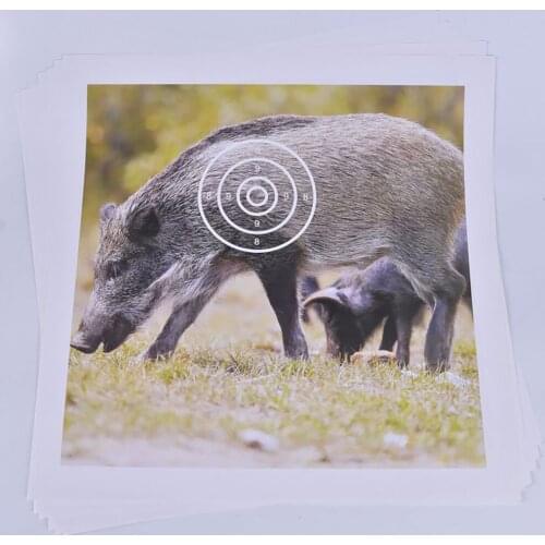 10Pcs Animal Target Paper Wild Boar Pattern 44x44 cm Compound bow Shooting Target Wild Boar Target Paper