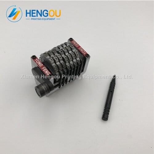 2 pieces GTO 18.9'' 7 digits numbering machine Horizontal clockwise jump mode: 9012345...forward last three bits are adjustable