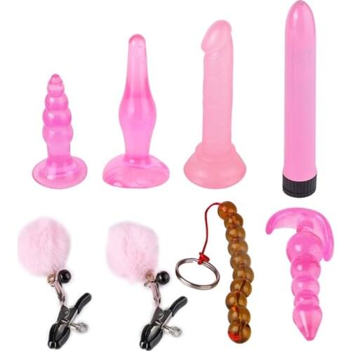 7Pcs Bed Games Set TPR ABS Safe Bondage Sexx Vibrant Toy Kits for Adult Couples