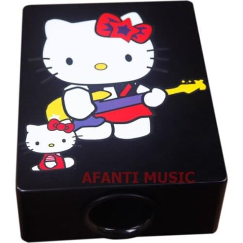 Afanti Music Birch Wood / Black Cajon Drum (KHG-173)