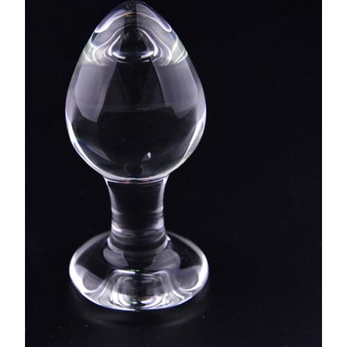 Adult P-spot Glass Anal Sex Toys Butt Plug Stimulation Female Masturbator Dildo Probe Prostate Massager