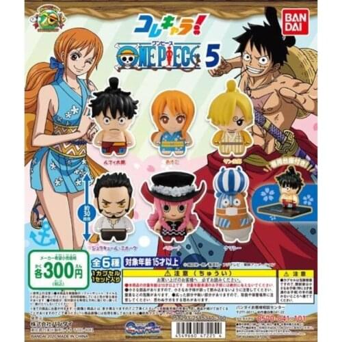 Bandai Gashapon One Piece Hezhiguo 05Luffy Nami Anime Toy Model Decoration