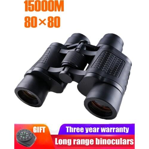80x80 Binoculars Professional Powerful Telescope High Magnification Long Range HD LLL Night Vision Waterproof Portable Hunting