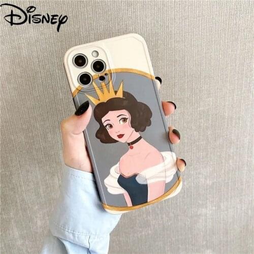 Disney Princess on The Run for IPhone 7/8P/X/XR/XS/XSMAX/11/12Pro/12mini Cartoon Simple Frosted Phone Case