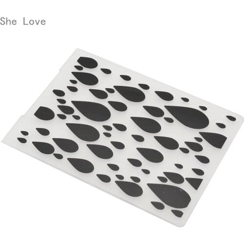 Chzimade Water Drop Plastic Embossing Folder Template DIY Scrapbooking Card Making Decoration Papercraft