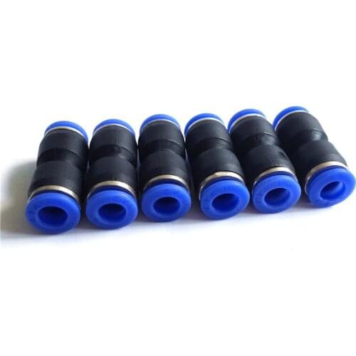 H160 Slip lock 6mm Quick Joiners Plastic Union Straight Pneumatic Equal Fittings 20Pcs/Pack Hose Connectors for Misting System