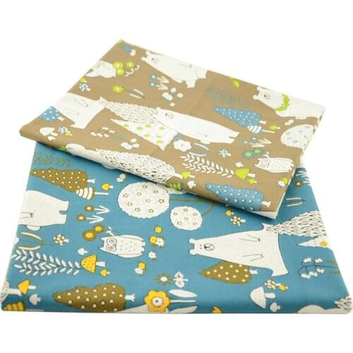 Booksew Cotton Fabric Blue Yellow Anime Telas 2 PCS/lot Material Tissus Au Metre Cartoon Tecidos Para Costura Patchwork Sewing