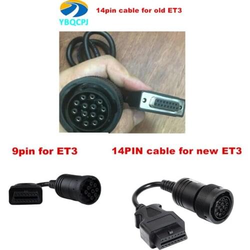 14PIN cable and 9PIN cable For Cat ET3 Adapter 3 III ET-3 WIFI Wireless Truck Diagnostic Tool Communication 317-7485