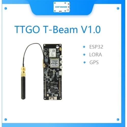 LILYGO TTGO T-Beam V1.0 ESP32 LORA 433/868/915/923MHZ WiFi Wireless Bluetooth Module GPS NEO-M8N IPEX 18650 Battery Holder