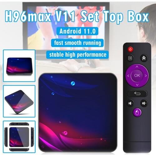 Mayitr 1pc Android 11.0 4GB+32GB Smart Set Top TV Box 2.4/5Ghz Dual Band Wi-Fi Media Player With Remote Control