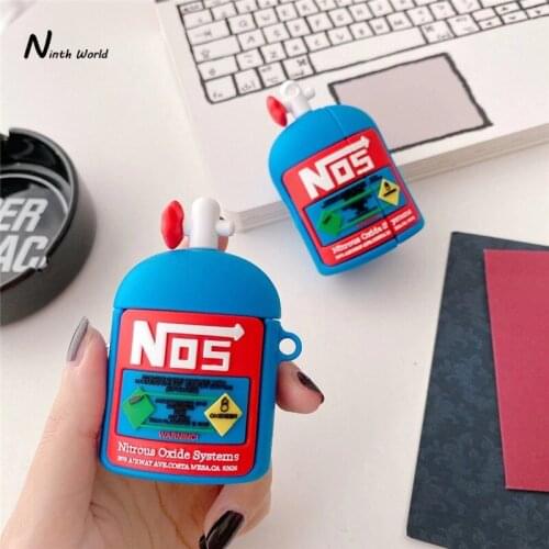 3D Car Power Nitrogen Bottle Soft Silicone Earphone Cases For Apple Airpods 1 2 Pro Case Cover Funda Sports NOS Car Accessories
