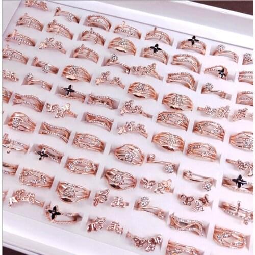 New open ring multi-style mixed with micro-inlay ornaments index finger ring jewelry women as gifts