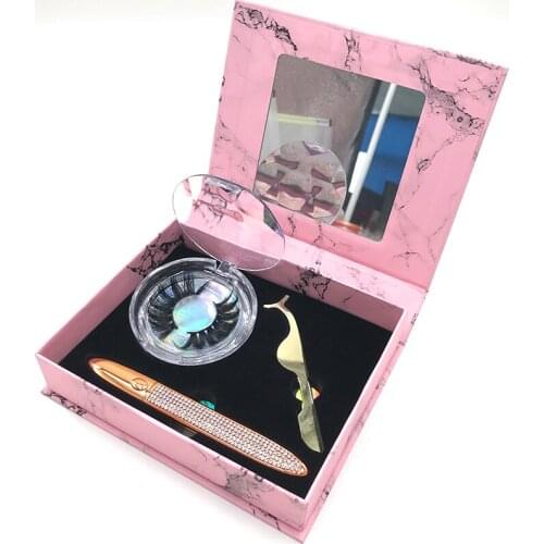 2021 New Arrival Lash Case With Mirror For 25mm 27mm 30mm Mink Eyelashes Lash Applicator Eyeliner Glue Pen Daily Makeup Tools