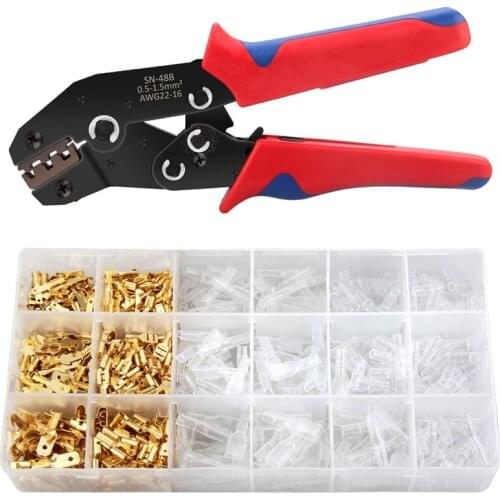 GTBL Terminals Crimping Tool Kit Spade Connectors Crimper Self-Adjusting Automatic Ratcheting Wire Terminals Crimping Tool Of Aw