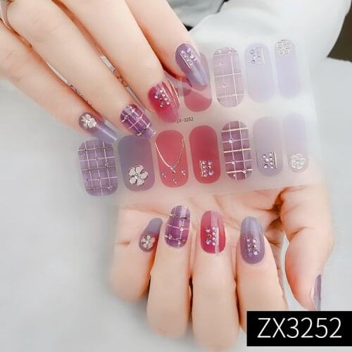 Full Beauty Nail Art Sticker Nail Polish Stickers Foil Nail Art Stickers 5D Diamond Solid Color Decals Plain Stickers Nail Tape