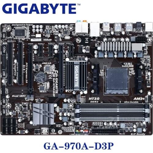 Socket AM3 AM3+ For AMD 970 Gigabyte GA-970A-D3P Motherboard DDR3 32GB 970A-D3P 970A D3P Desktop Systemboard CEB ATX Used